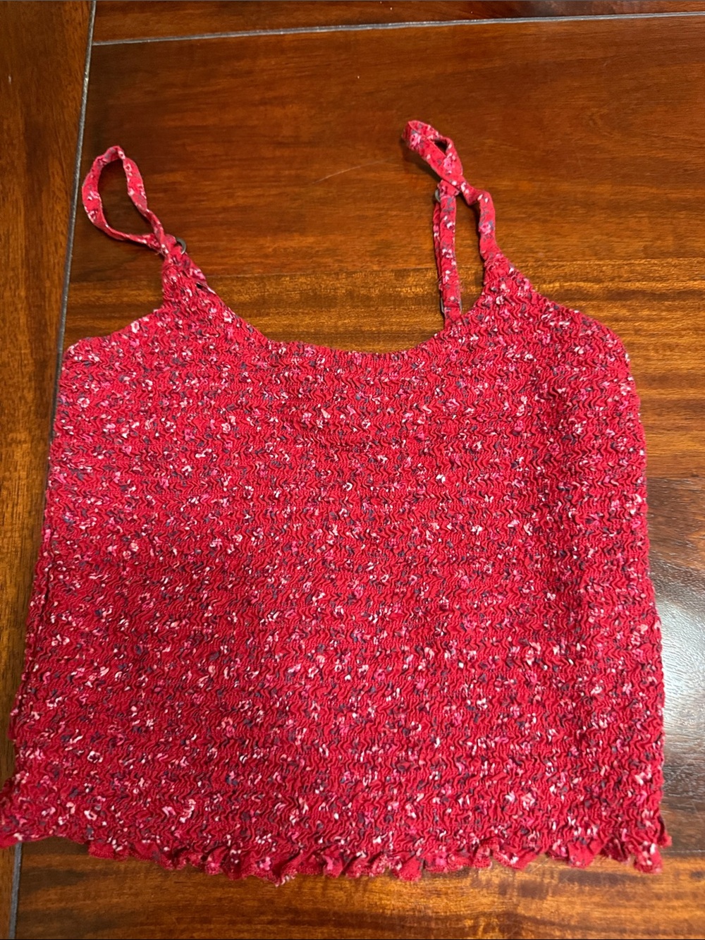 Hollister Women's Red crop Knit Cami Tank Top - Sleeveless Summer Top